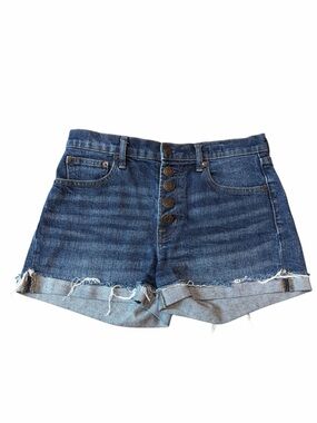 GAP Denim Button Fly Cutoff Shorts Size 27 Raw Hem Jean Shorts
